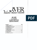 Carver AV-405 Service Manual