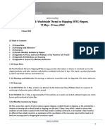 U.S. Navy Office of Naval Intelligence Worldwide Threat to Shipping (WTS) Report, 11  May to 8 June 2022