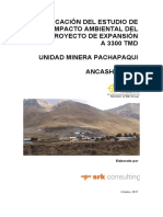 Expansión minera Pachapaqui a 3300 TMD