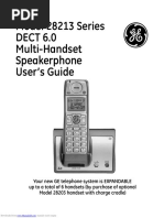 GE DECT 6 28213 - Series Phone Manual