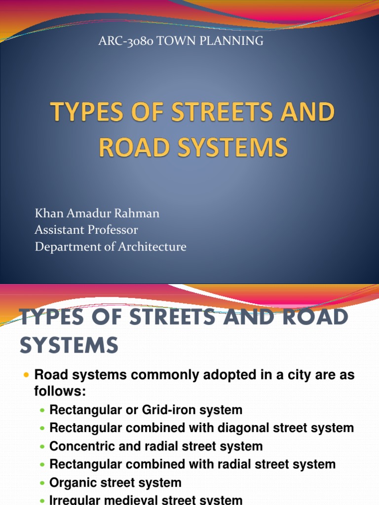Road Systems in A City | PDF | Planning | Urban Planning
