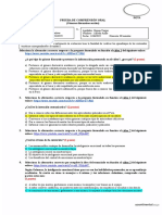 Prueba de Comprensión Oral - Unidad I (CUSCO)