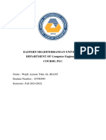 Eastern Meaditerranean Universty DEPARTMENT OF Computer Engineering Course: PLC