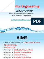 Hydraulics Engineering: Engr. Zulfiqar Ali Hyder