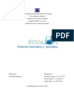 Ensayo-Ética, Valores Morales y Sociales.