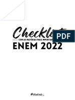 Checklist das matérias mais importantes ENEM 2022