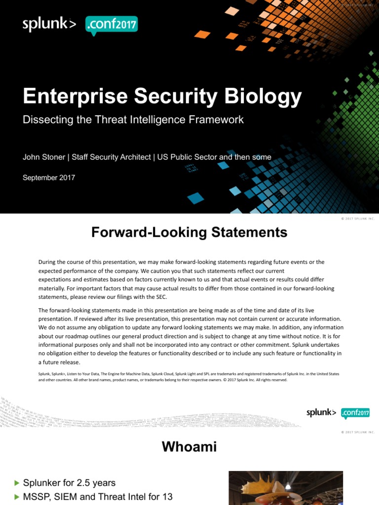 Enterprise Security Biology Dissecting The Splunk Enterprise Security ...