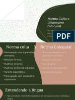 Norma Culta X Linguagem Coloquial