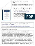 Sullivan's Concept of Consensual Validation in Psychoanalysis