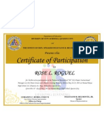 Certificate, IM's Traning SB