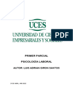 Parcial I Psicología Laboral