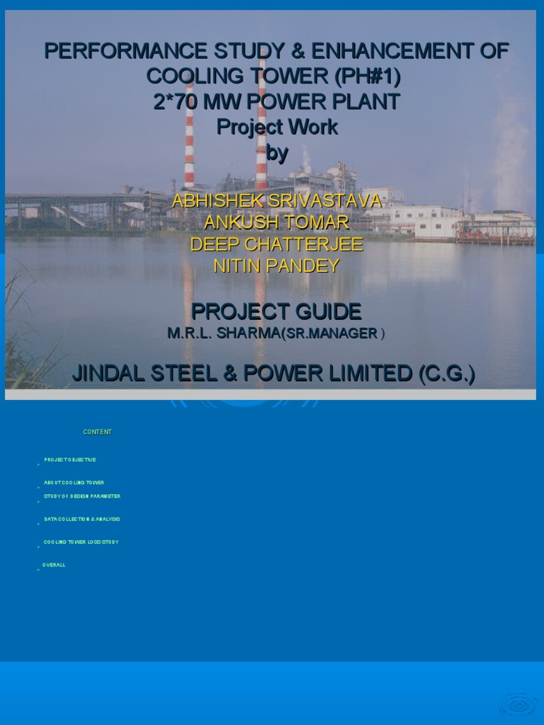 Cooling Tower Performance Analysis | PDF | Chemical Engineering | Water
