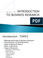 Unit I - Intrduction To Business Research