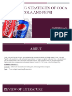 Marketing Strategies of Coca - Cola and Pepsi: Tanishq Jain ROLL NO.-A020