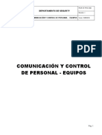 PA-SF-PROC-002 Procedimiento Comunicacion y Control Rev.1