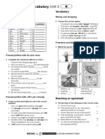 Grammar and Vocabulary Unit 3