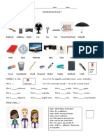 Level 1 Unit 2 Worksheet