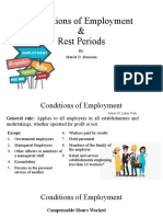 Conditions of Work-And-Rest Periods