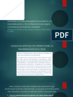 Proponer Acciones Argumentativas Frente A La Discriminación, A Fin de Promover Una Mejor Convivencia en Nuestra Comunida