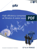 High Efficiency Compressed Air Filtration & Water Separation
