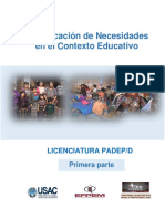 Identificación de Nececidades en El Contexto Educativo. Primera Parte