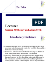 Lecture On German Mythology and Arian Myth Slides