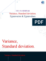 Variance, Standard Deviation, Eigenvalue & Eigenvector