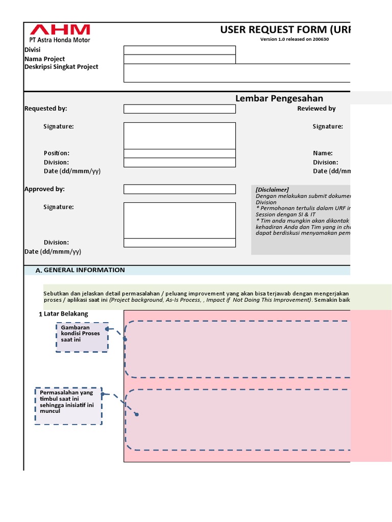 Cancelling Statement Due To User Request Form