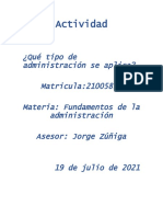 Que Tipo de Administracion Se Aplica