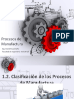 1.2 Clasificación de Procesos de Manufactura