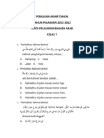 Soal Pat B. Arab Kls 7 2021-2022
