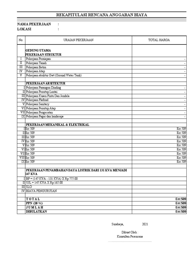 Master Format Rab Kertas f4 | PDF