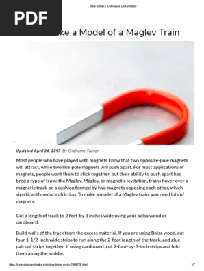 How to Make a Miniature Linear Motor
