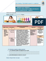 Ficha C y T 4° Semana 13 - S1 - Indagamos Sobre Los Malos Hábitos Alimenticios (I) - Dmc-Margarita