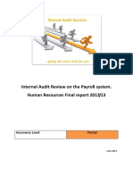 Item 6bii Internal Audit Report Payroll 2012-13