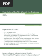 Organizational Conflict & Resolution Strategies