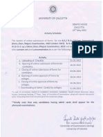 Schedule of Form Fillup