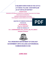 Studies On The Helminth Infections in The Cattle (Bos Taurus) at K0Dali Village Udaiyarpalam Taluk of Ariyalur District