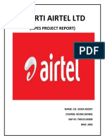 Bharti Airtel LTD: (Ispes Project Report)