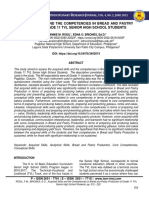 Acquired Skills and The Competencies in Bread and Pastry Production of Grade 11 TVL Senior High School Students