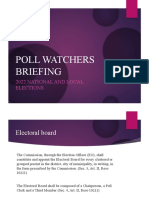 Poll Watchers Briefing: 2022 National and Local Elections