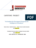 Capstone Project: "An Analysis On The Impact of Internet On Intelligence of Students"
