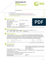 Bewerbungsformular Stipendium 2017