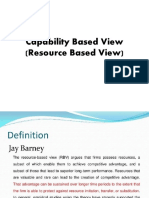 Capability Based View (Resource Based View)