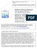Studies in Science Education: To Cite This Article: Per Morten Kind & Vanessa Kind (2007) Creativity in Science