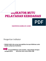 Indikator Mutu Pelayanan Kebidanan