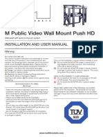 M Public Video Wall Mount Push HD: Installation and User Manual