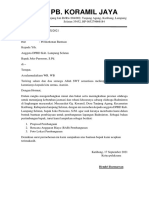 Surat Permohonan Bantuan Untuk Bapak Joko Purnomo