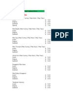 Liyana Restaurant Menu Excel