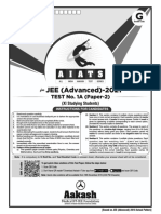 JEE (Advanced) - 2021: TEST No. 1A (Paper-2)